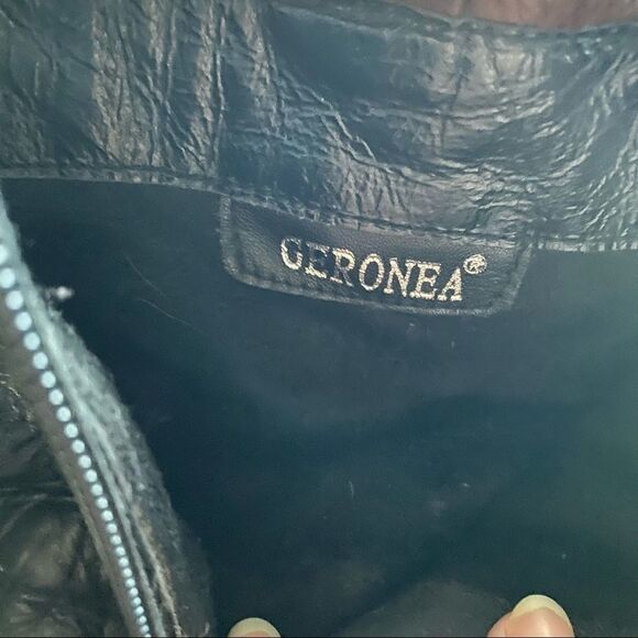 Geronea Italian Leather black boots. - Picture 14 of 14